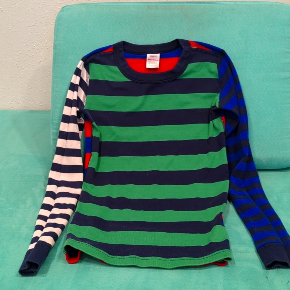 Discontinued Organic cotton Hanna Andersson Multi Striped pj top